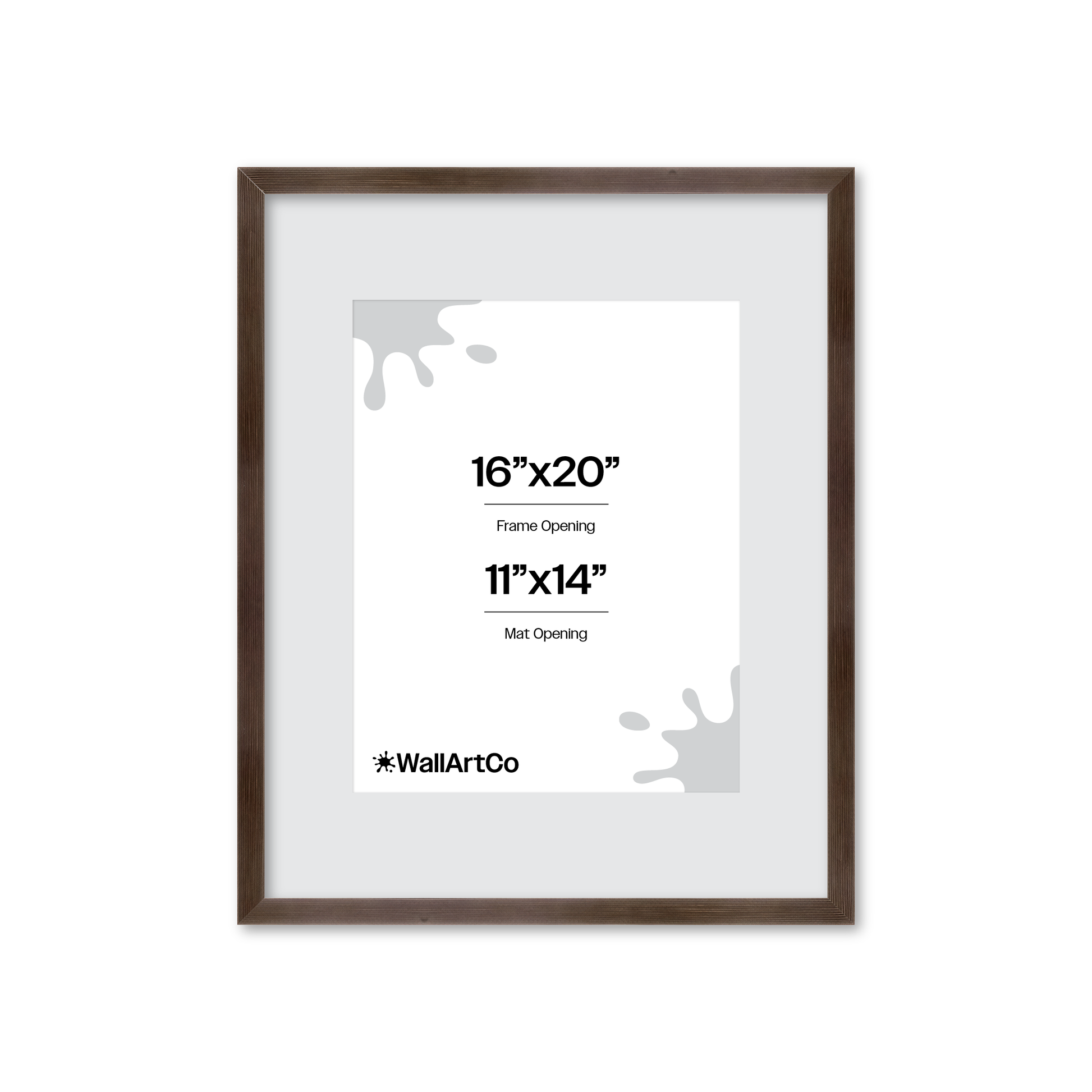 16" x 20" Soft Charcoal Sierra Wall Frame