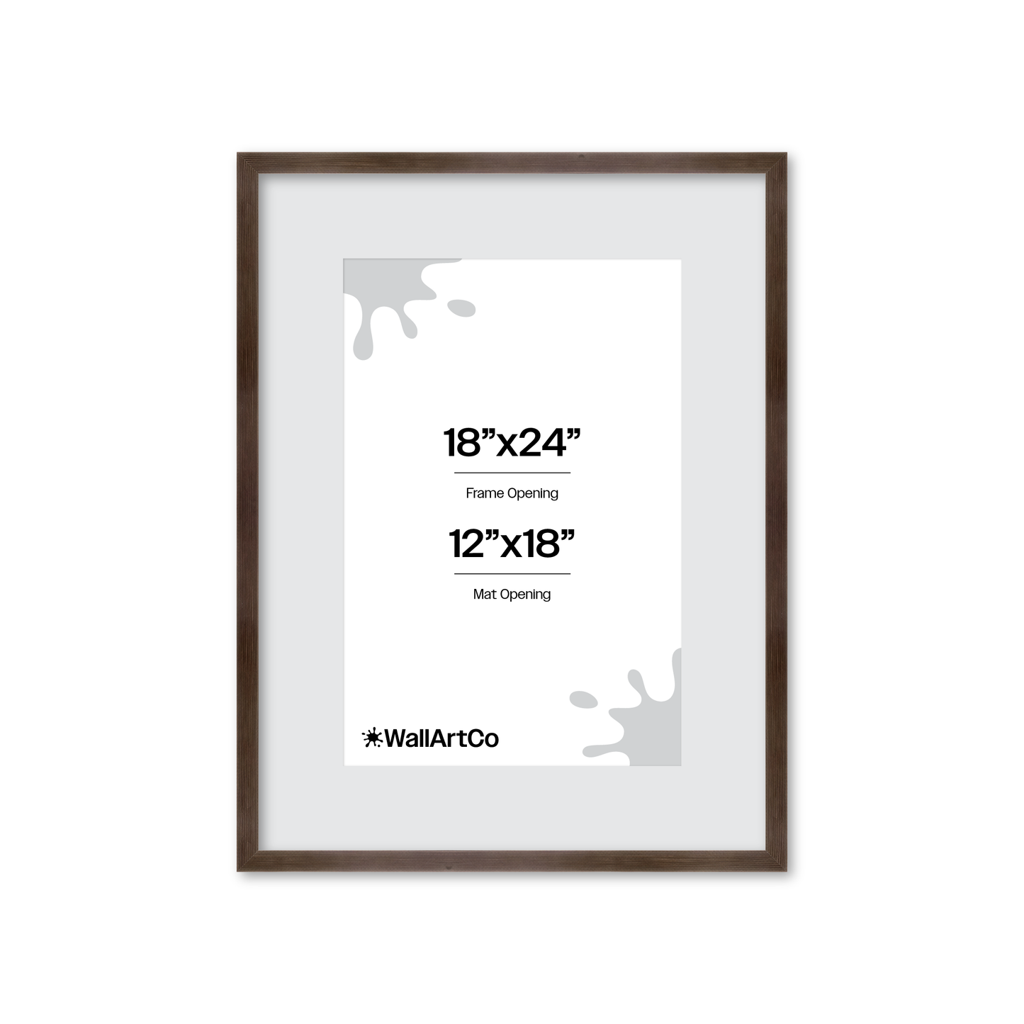 18" x 24" Soft Charcoal Sierra Wall Frame