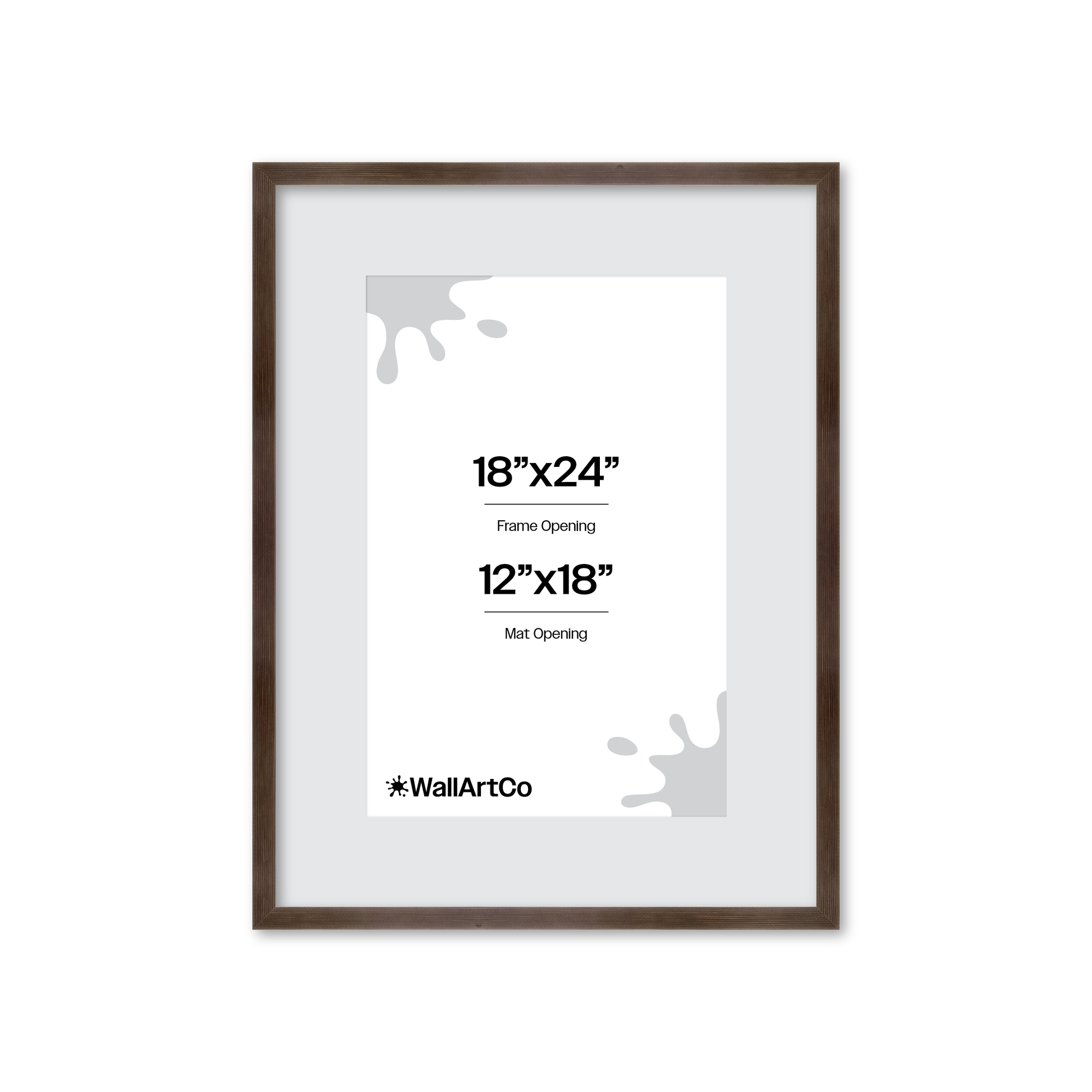 18" x 24" Soft Charcoal Sierra Wall Frame