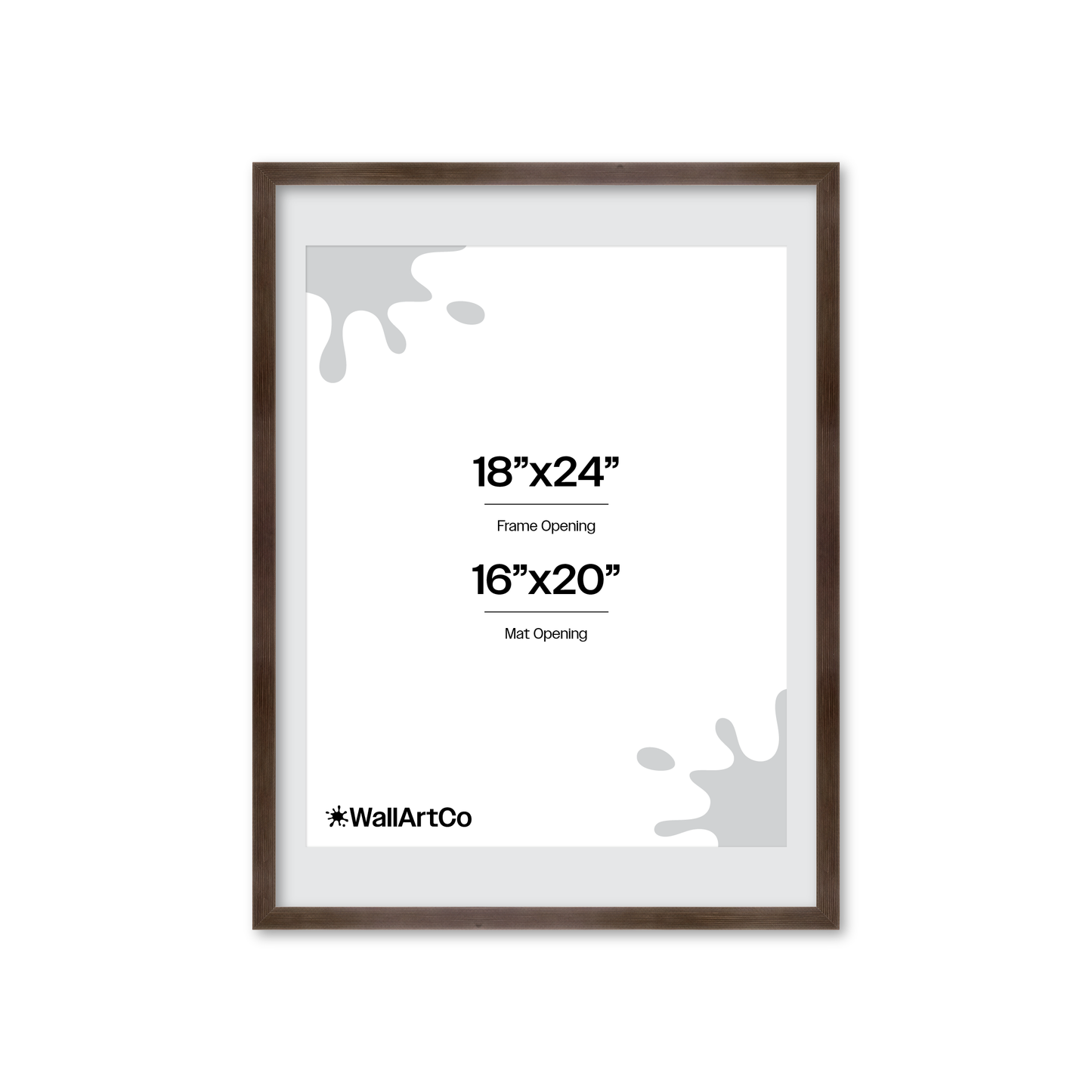 18" x 24" Soft Charcoal Sierra Wall Frame