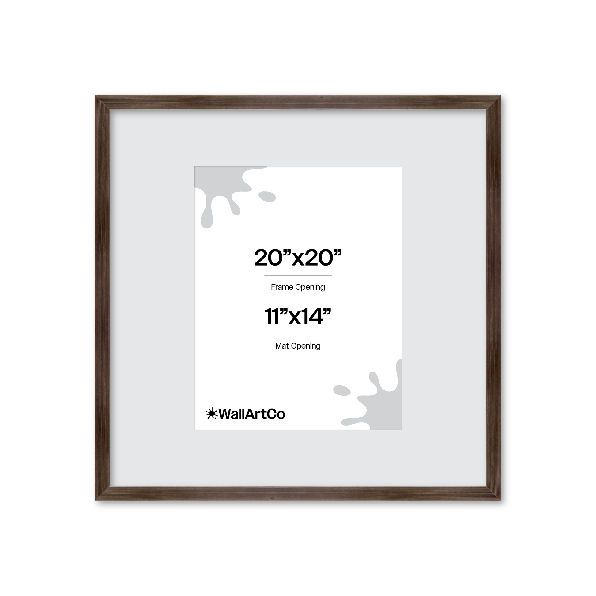 20" x 20" Soft Charcoal Sierra Wall Frame