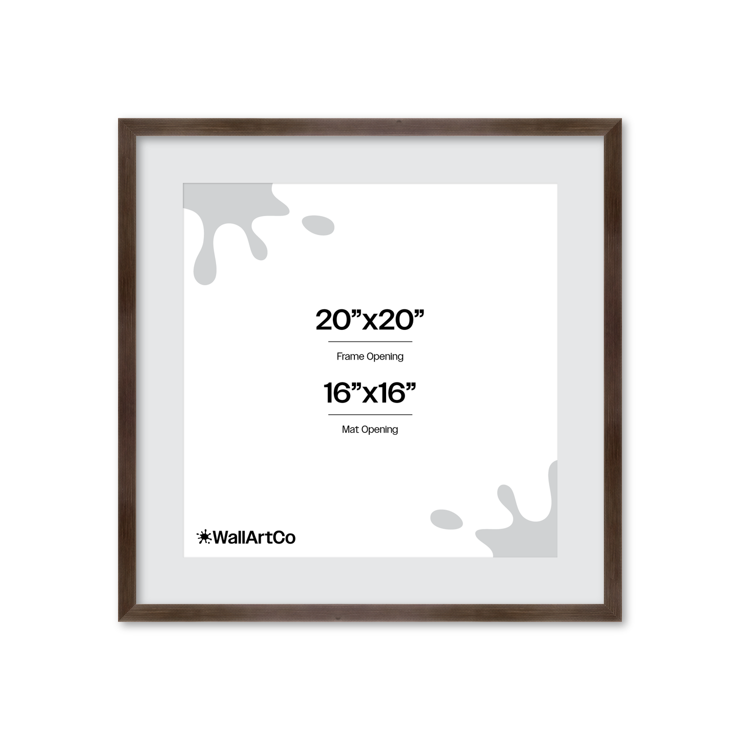 20" x 20" Soft Charcoal Sierra Wall Frame