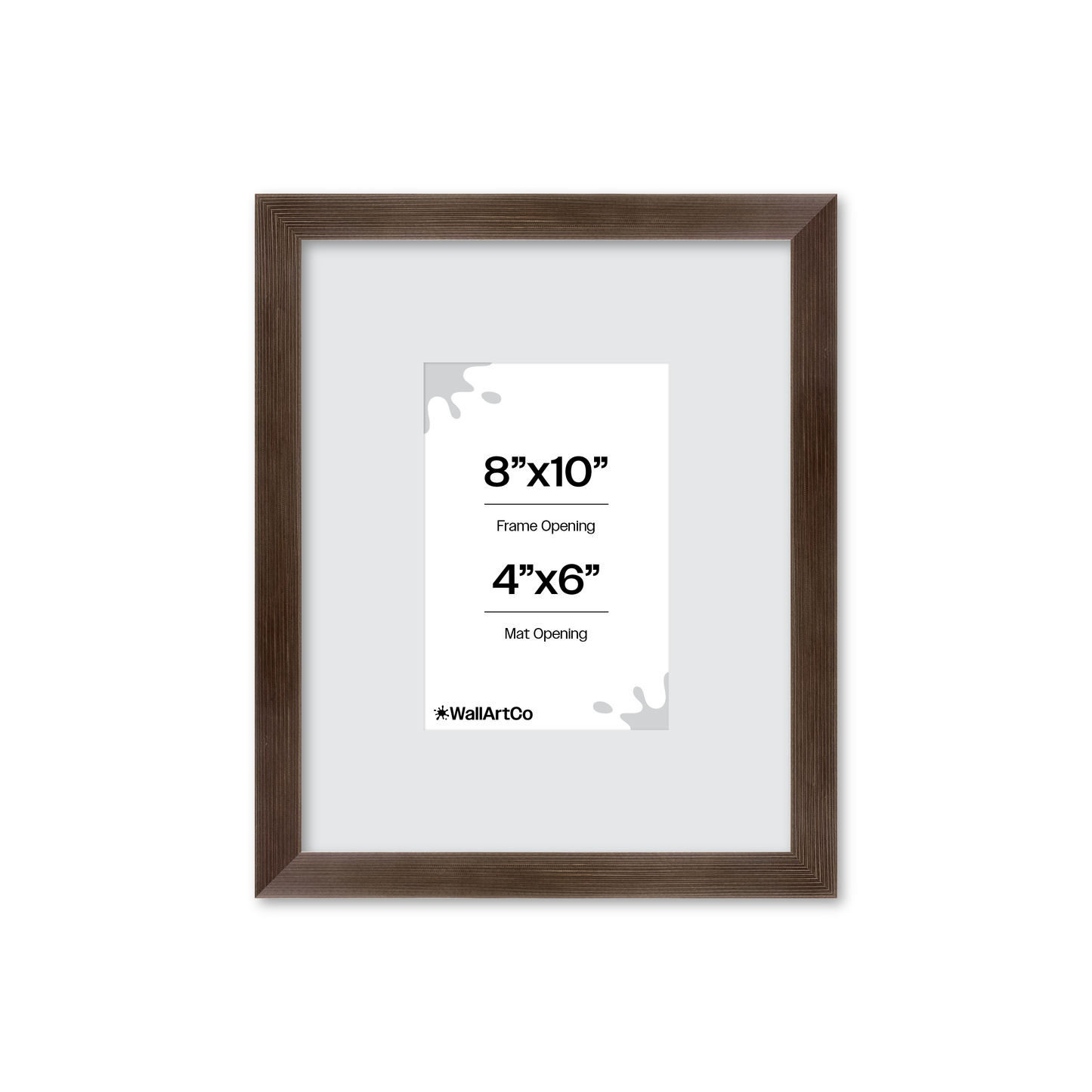 8" x 10" Soft Charcoal Sierra Wall Frame