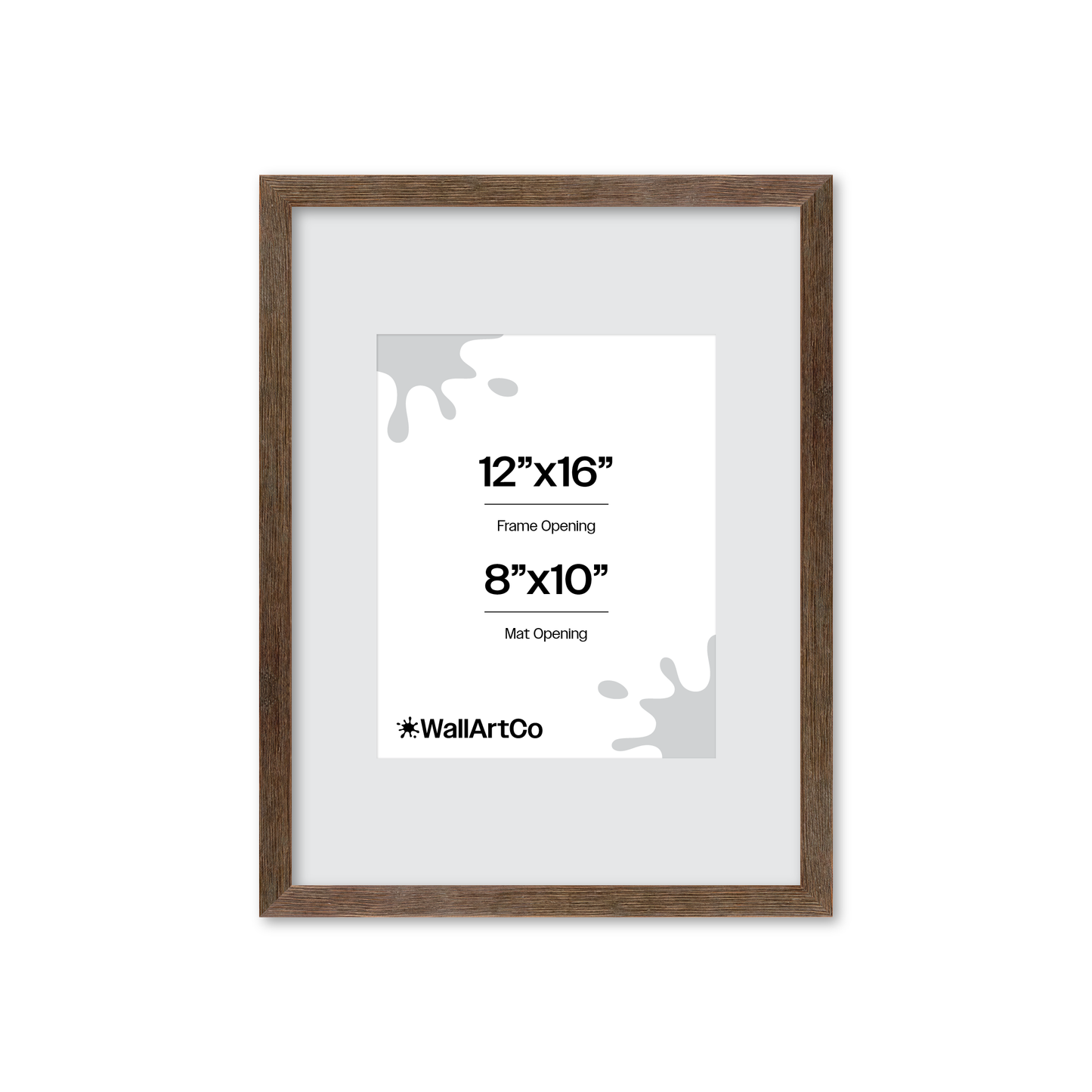 12" x 16" Soft Gray Sierra Wall Frame