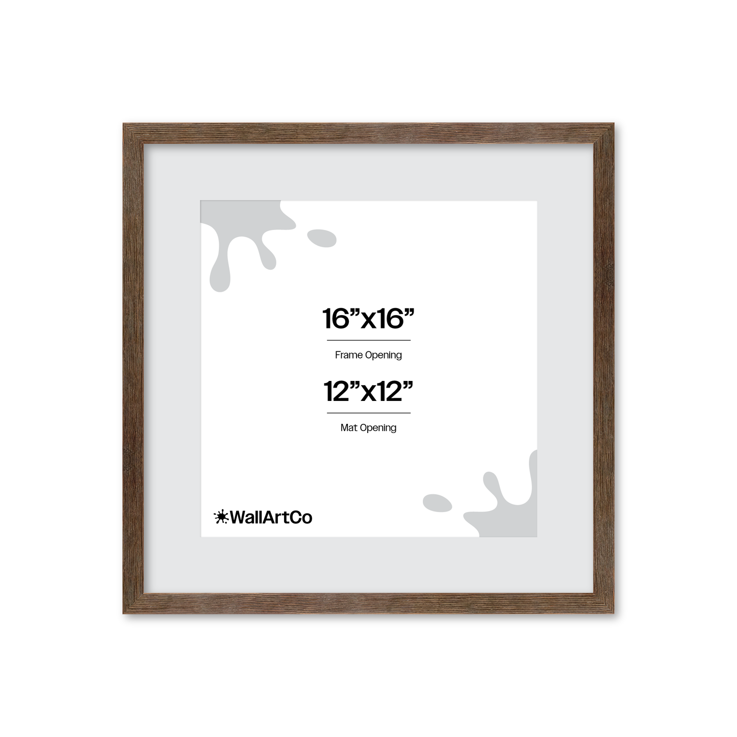 16" x 16" Soft Gray Sierra Wall Frame