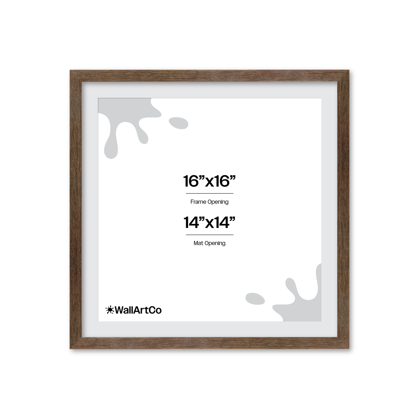 16" x 16" Soft Gray Sierra Wall Frame