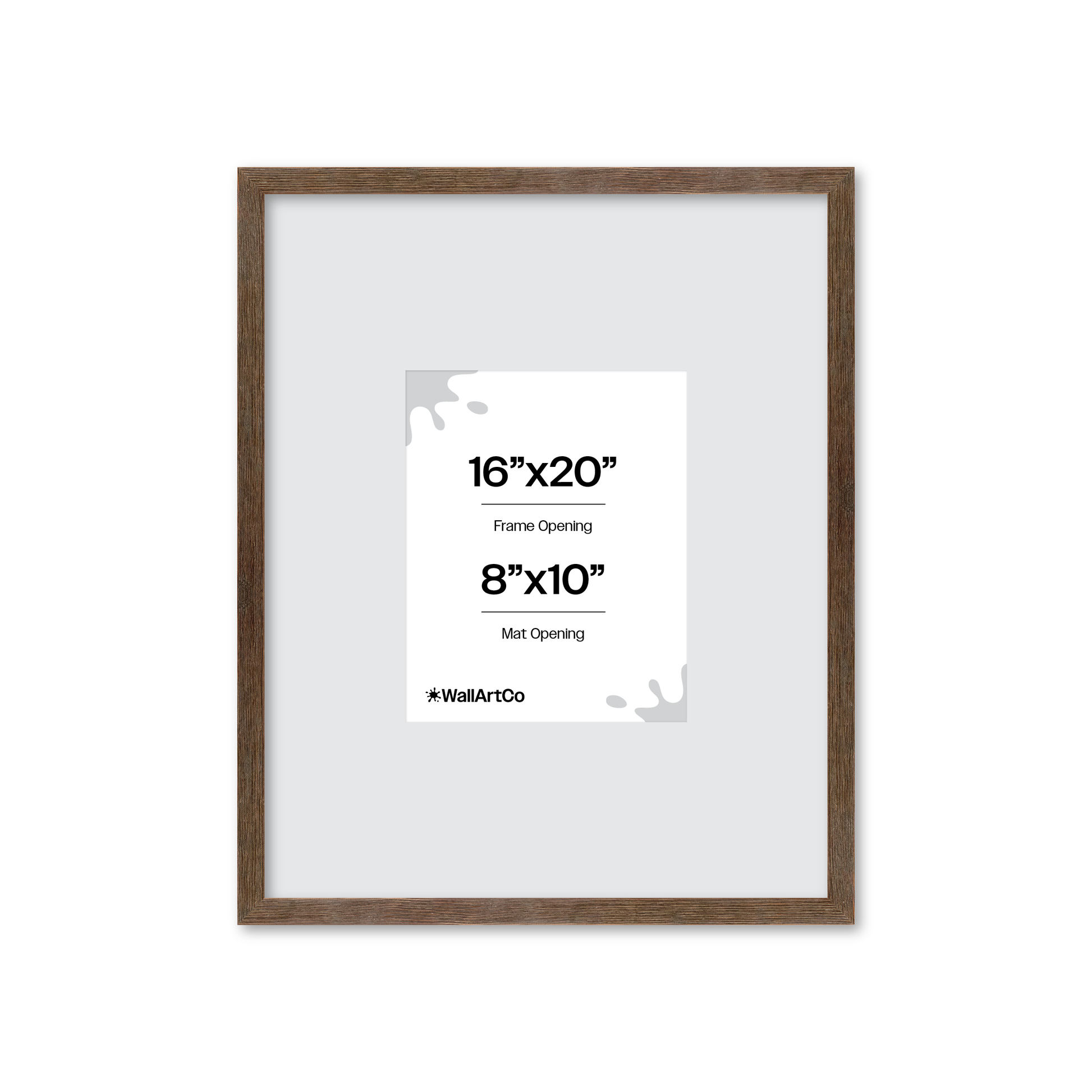 16" x 20" Soft Gray Sierra Wall Frame