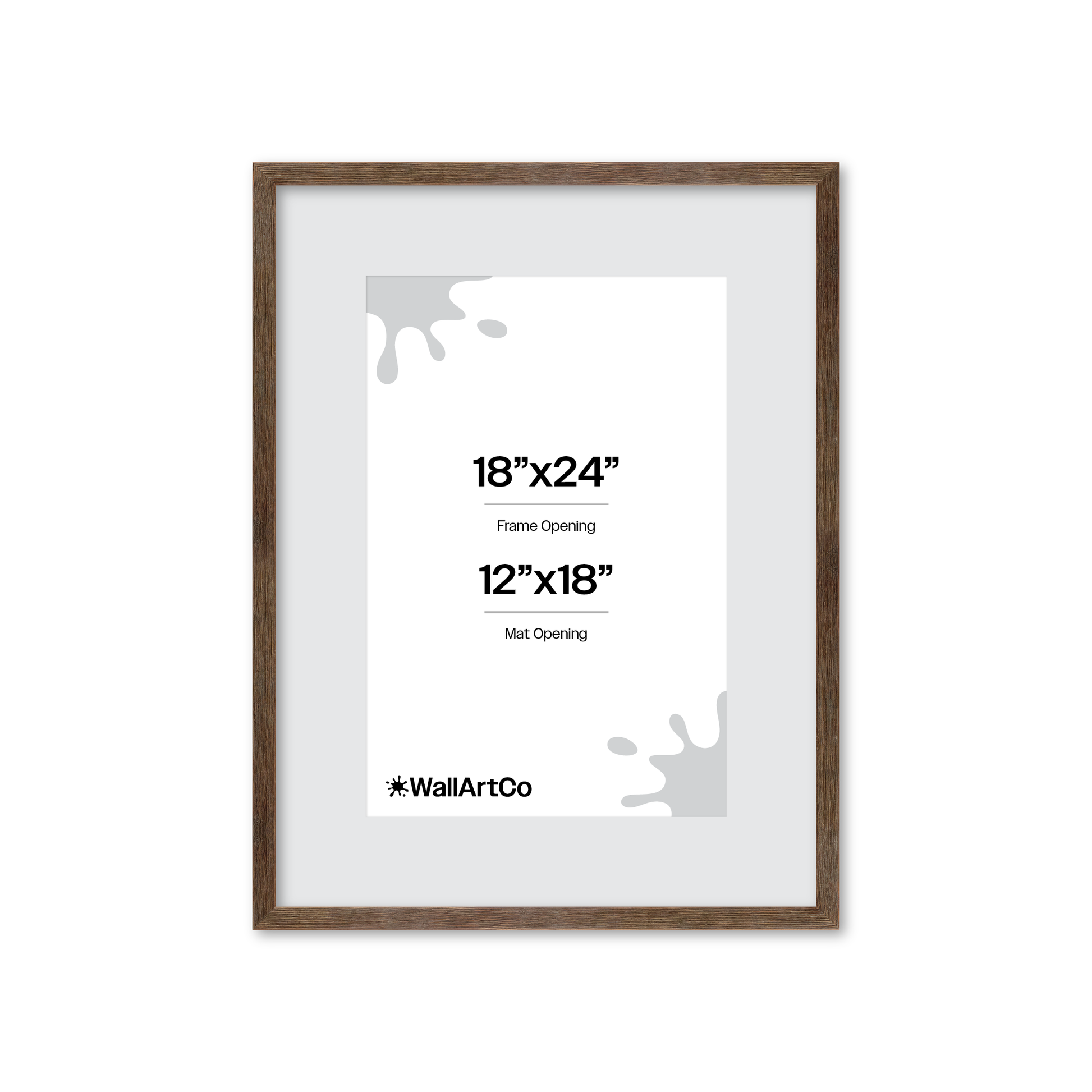 18" x 24" Soft Gray Sierra Wall Frame