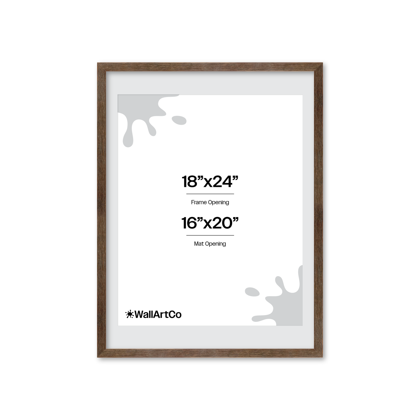18" x 24" Soft Gray Sierra Wall Frame