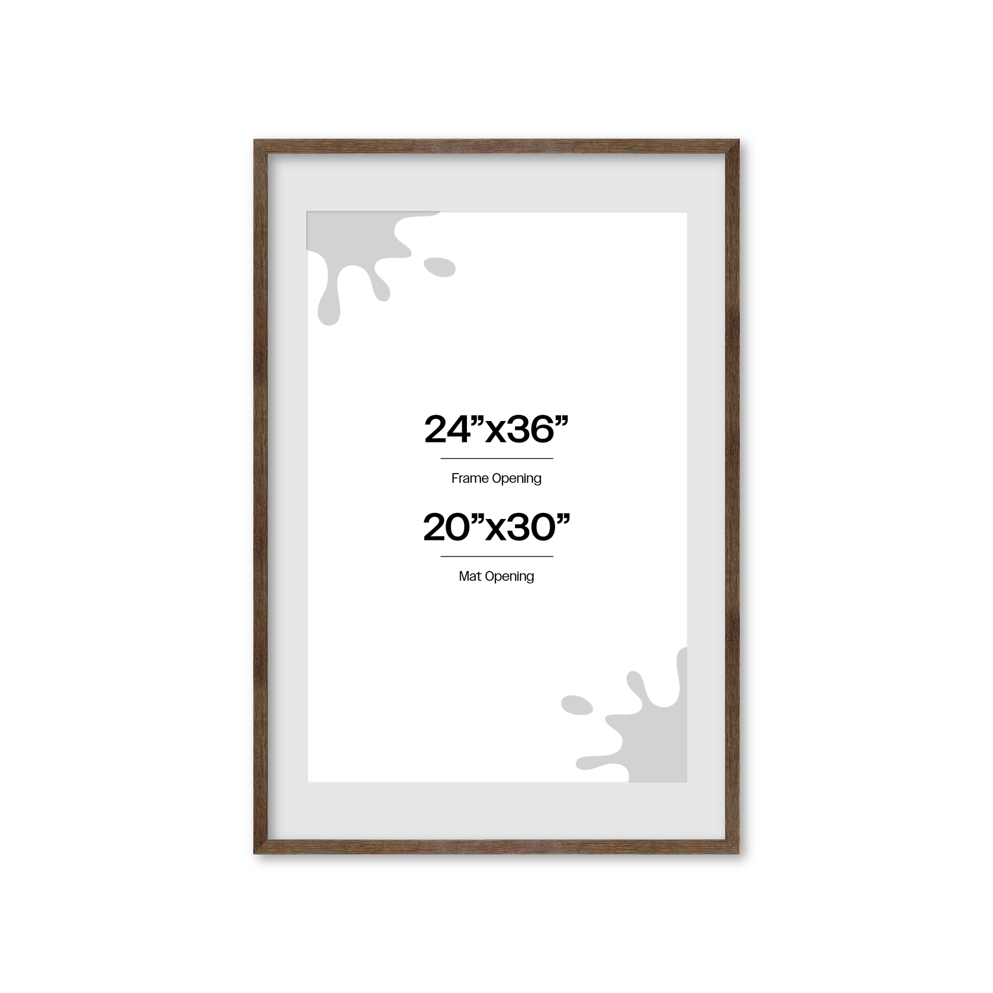 24" x 36" Soft Gray Sierra Wall Frame