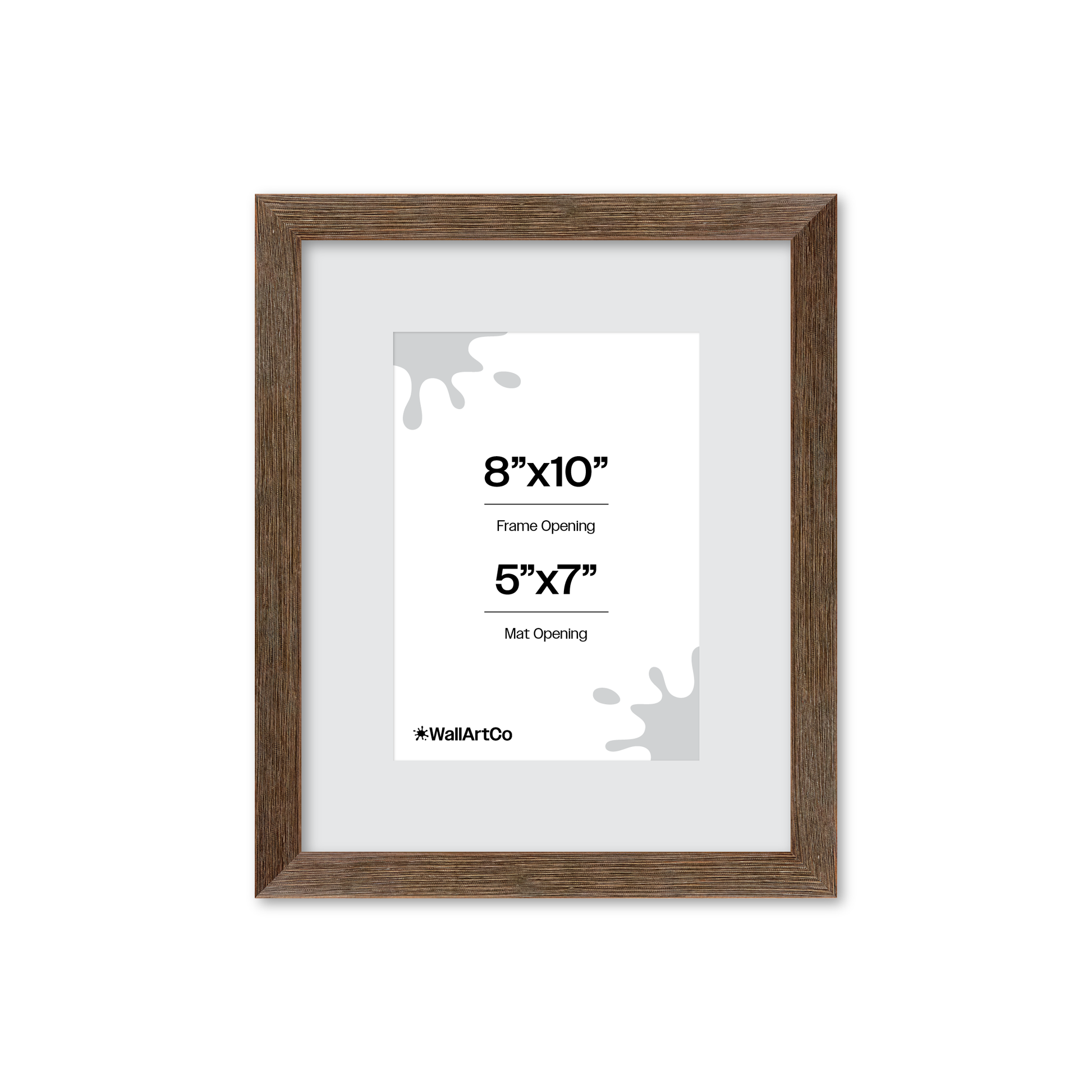8" x 10" Soft Gray Sierra Wall Frame