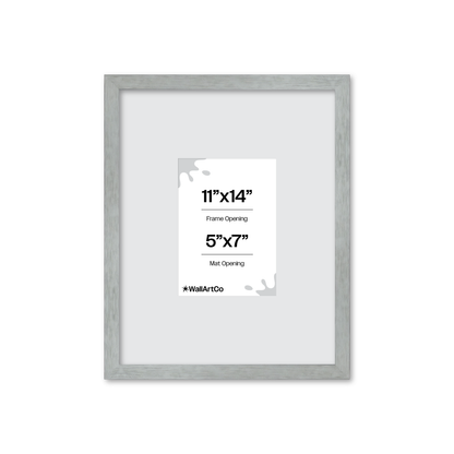 Heathered White Linden Wall Frame