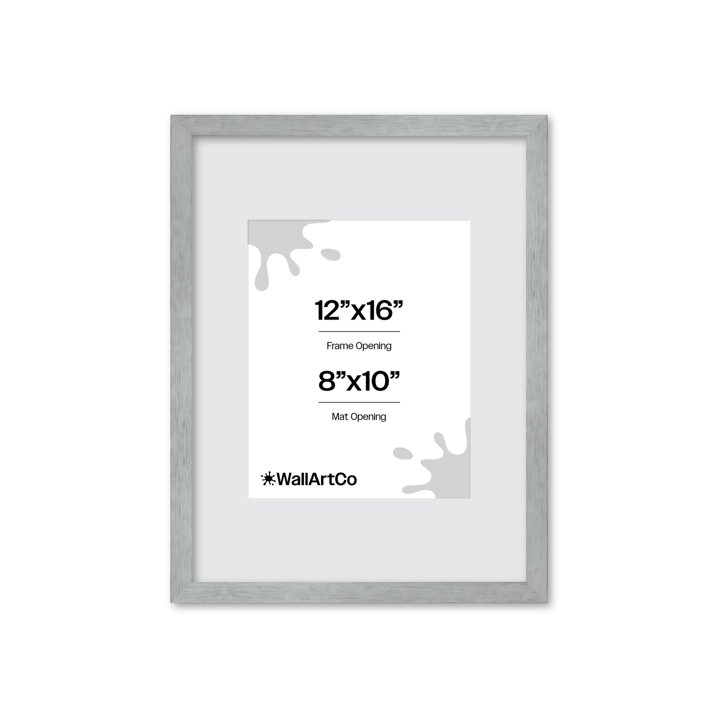 Heathered White Linden Wall Frame