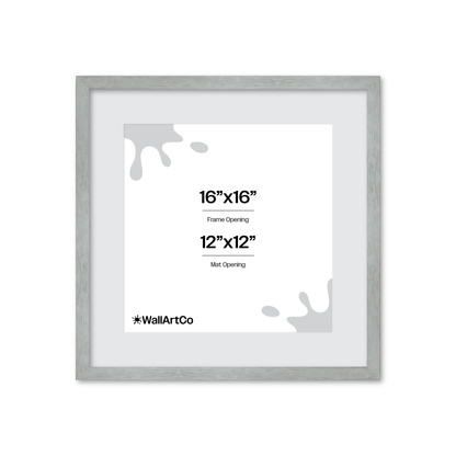 Heathered White Linden Wall Frame