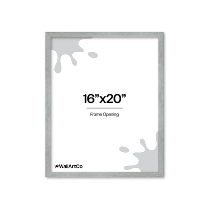 Heathered White Linden Wall Frame