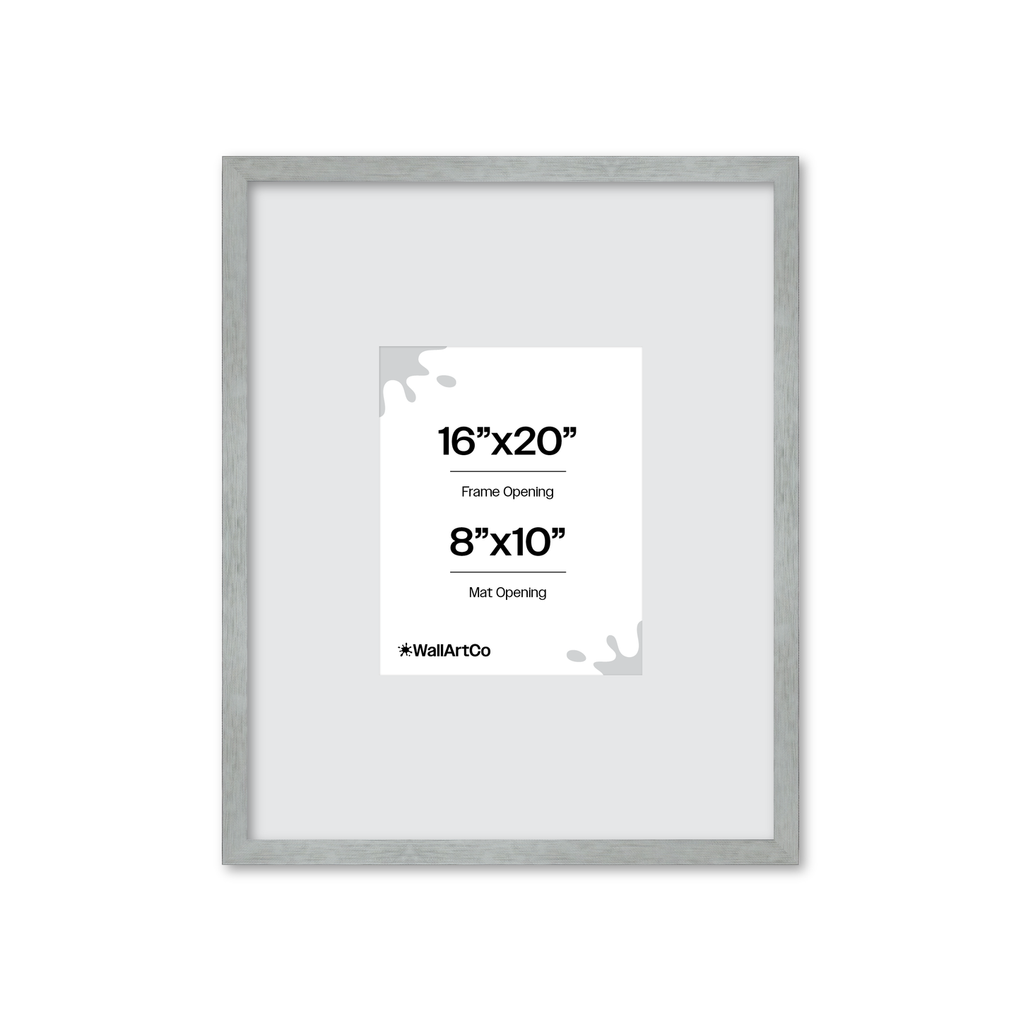 Heathered White Linden Wall Frame