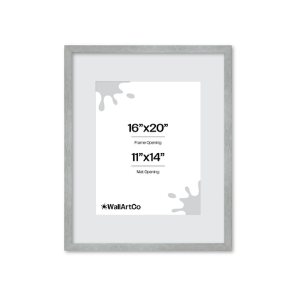 Heathered White Linden Wall Frame