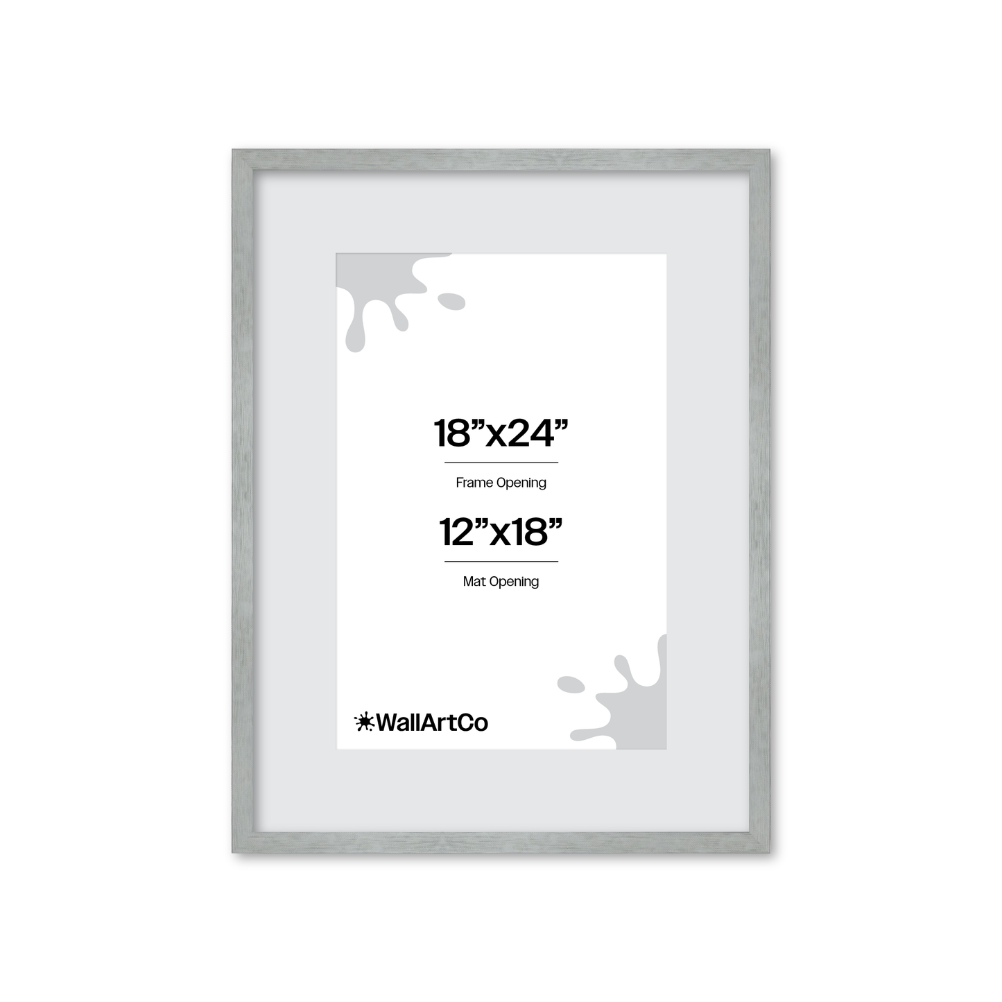 Heathered White Linden Wall Frame
