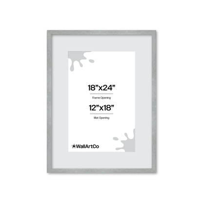 Heathered White Linden Wall Frame