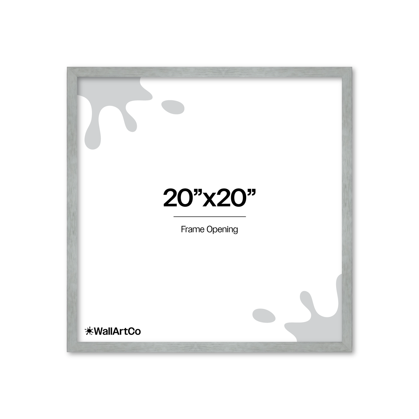 Heathered White Linden Wall Frame