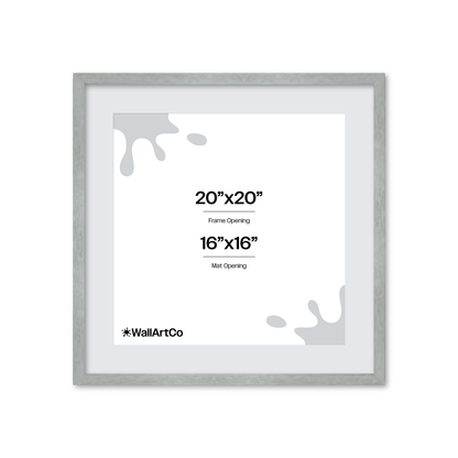 Heathered White Linden Wall Frame