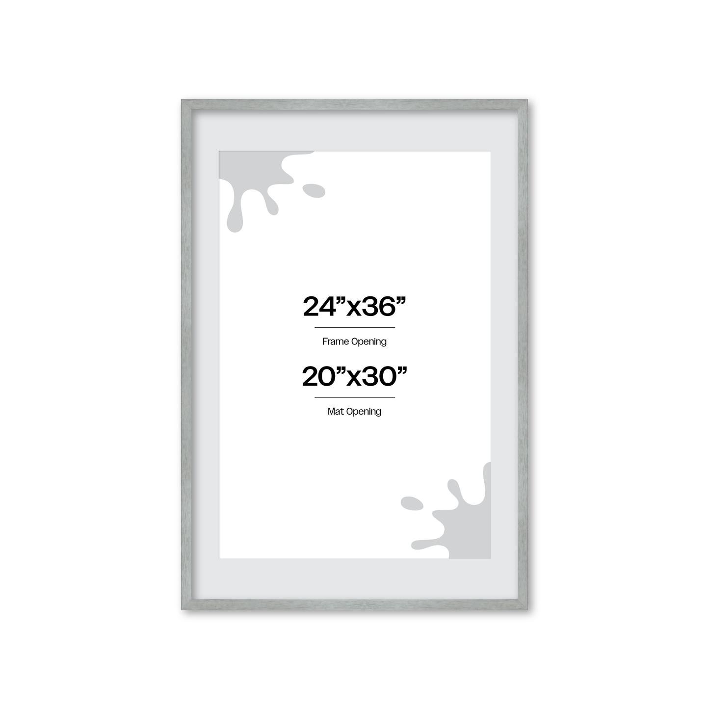 Heathered White Linden Wall Frame