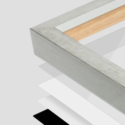 Heathered White Linden Wall Frame