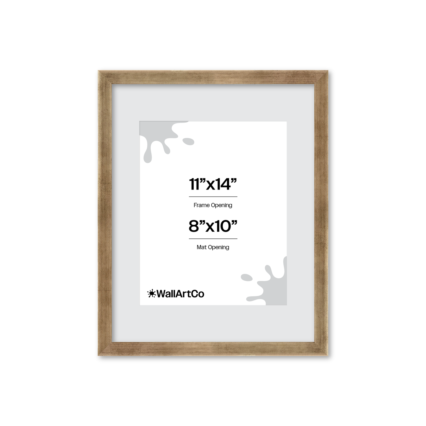 11" x 14" Pale Silver Monaco Wall Frame