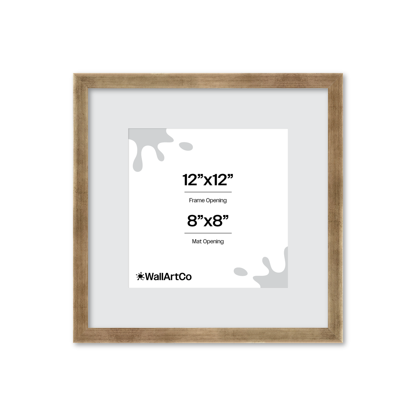12" x 12" Pale Silver Monaco Wall Frame