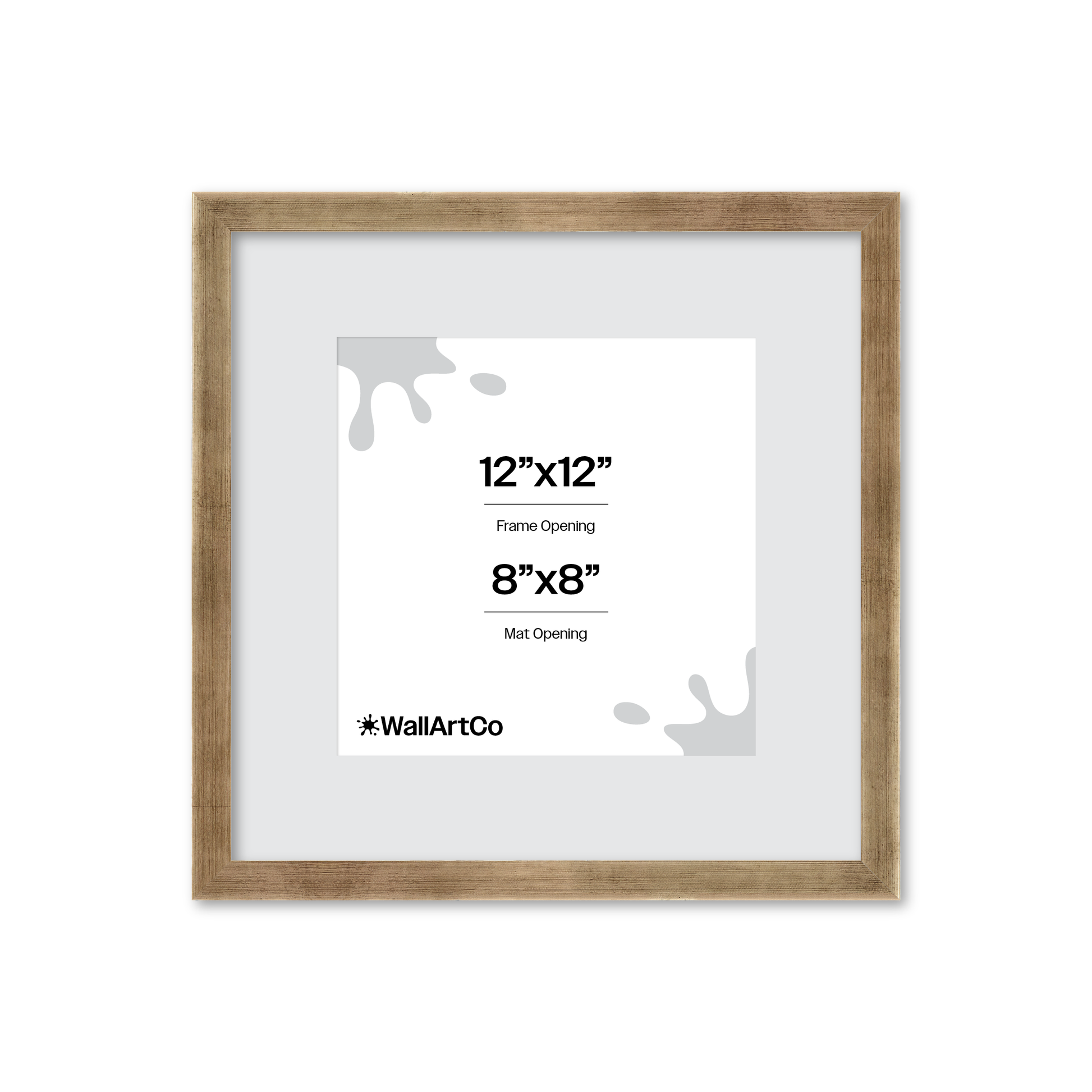 12" x 12" Pale Silver Monaco Wall Frame
