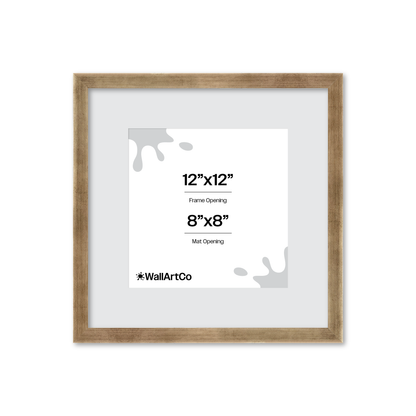 12" x 12" Pale Silver Monaco Wall Frame