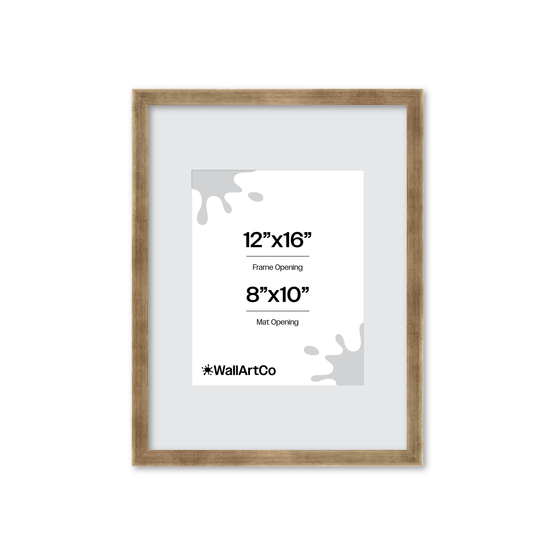 12" x 16" Pale Silver Monaco Wall Frame