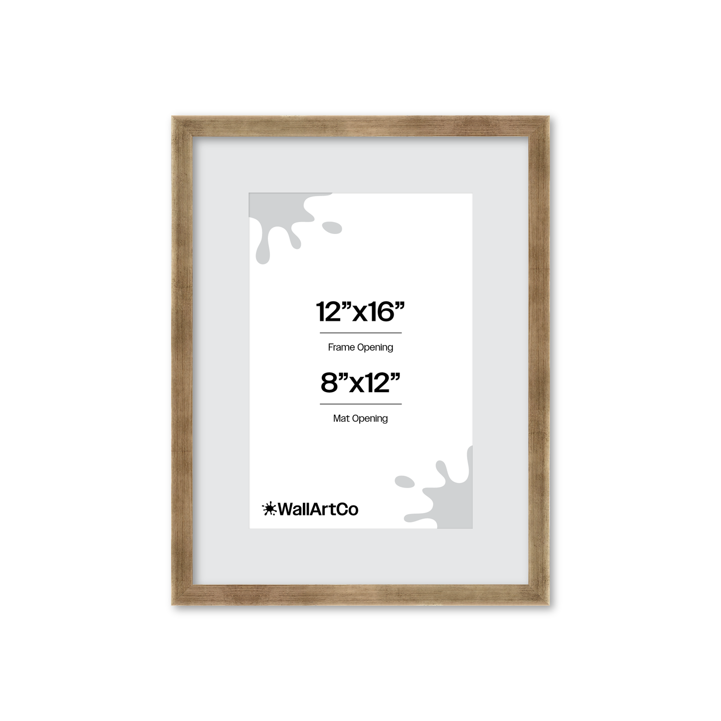 12" x 16" Pale Silver Monaco Wall Frame