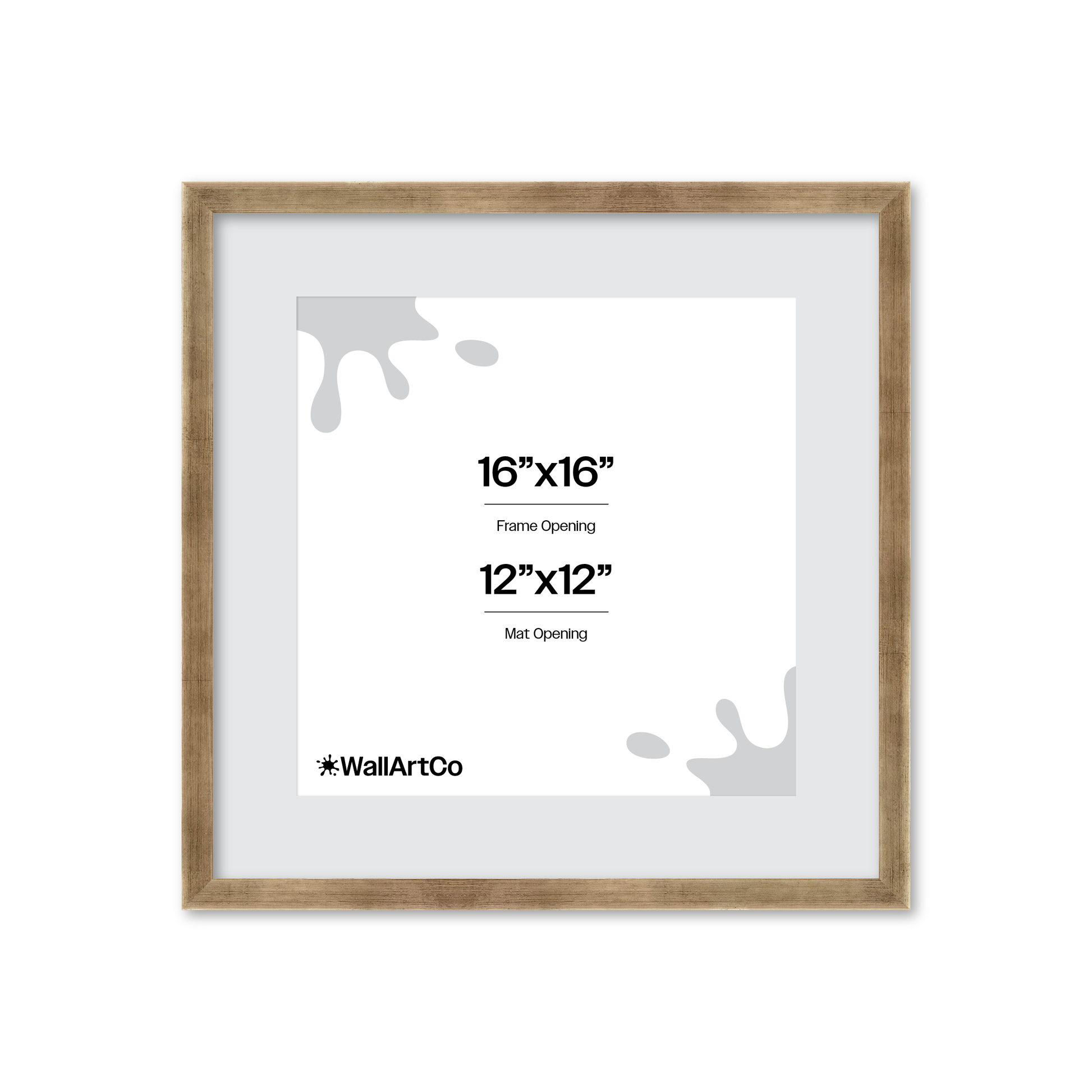 16" x 16" Pale Silver Monaco Wall Frame