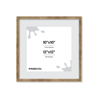 16" x 16" Pale Silver Monaco Wall Frame