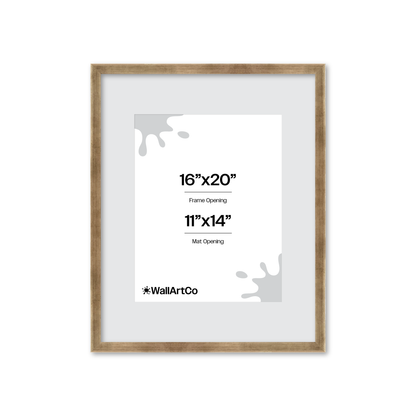 16" x 20" Pale Silver Monaco Wall Frame