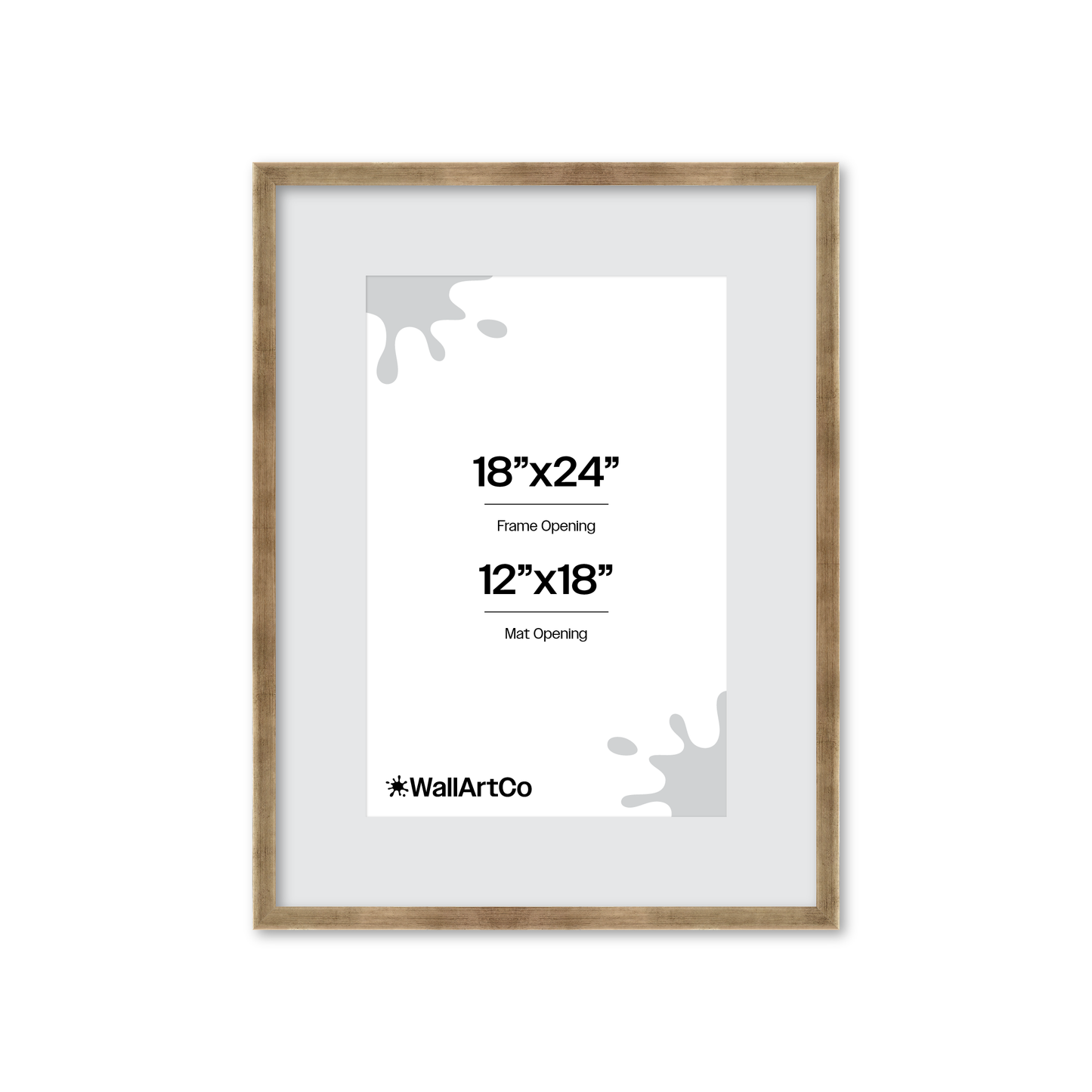 18" x 24" Pale Silver Monaco Wall Frame