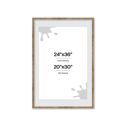24" x 36" Pale Silver Monaco Wall Frame