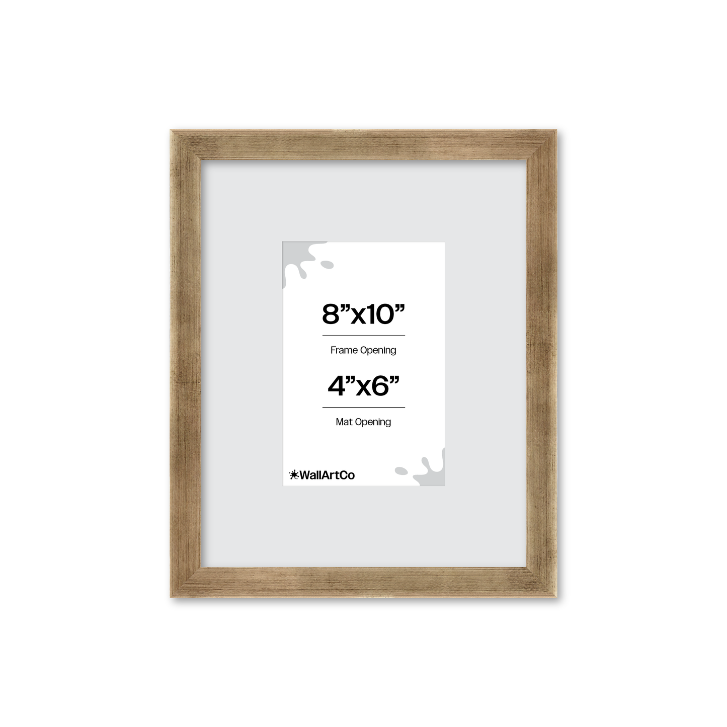 8" x 10" Pale Silver Monaco Wall Frame