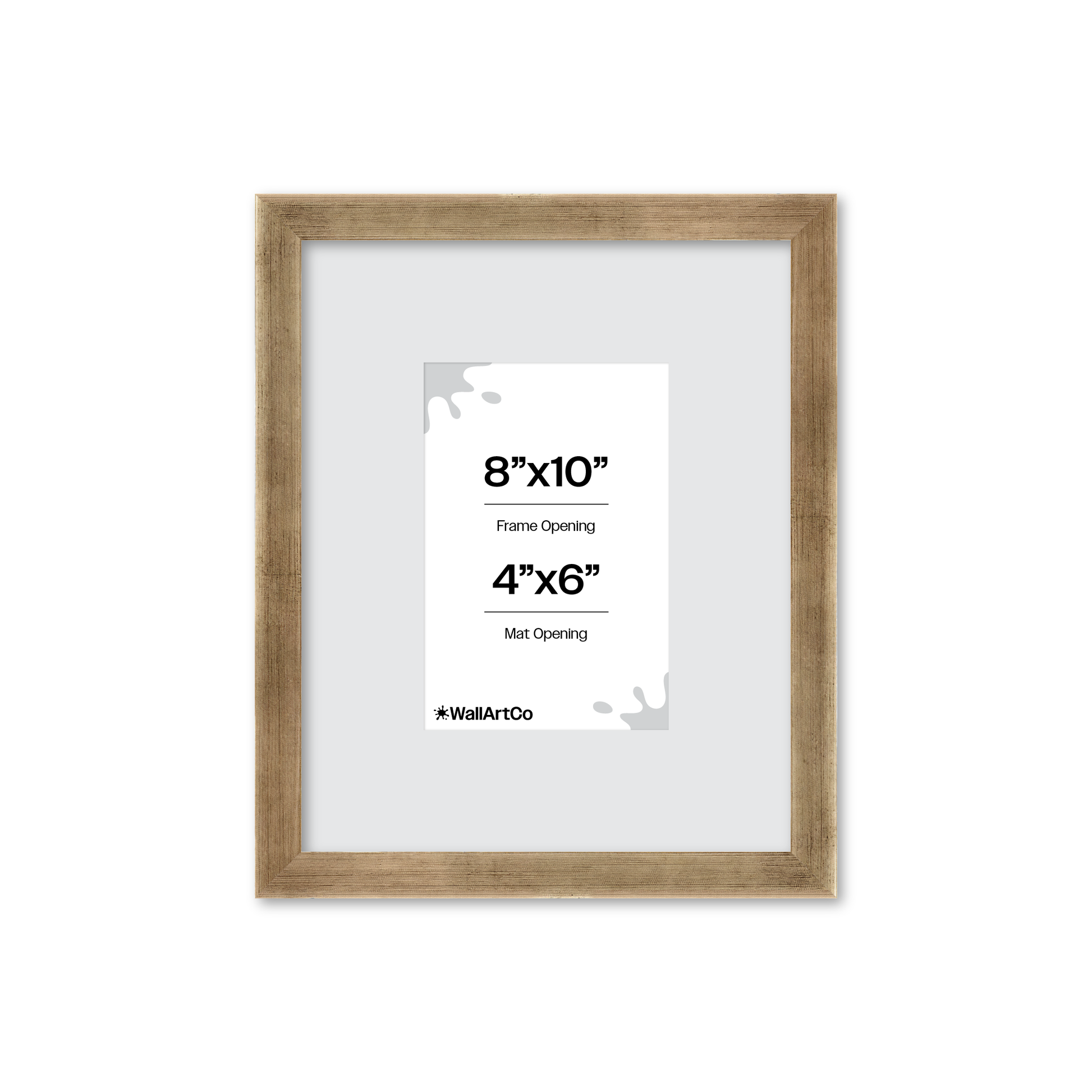 8" x 10" Pale Silver Monaco Wall Frame