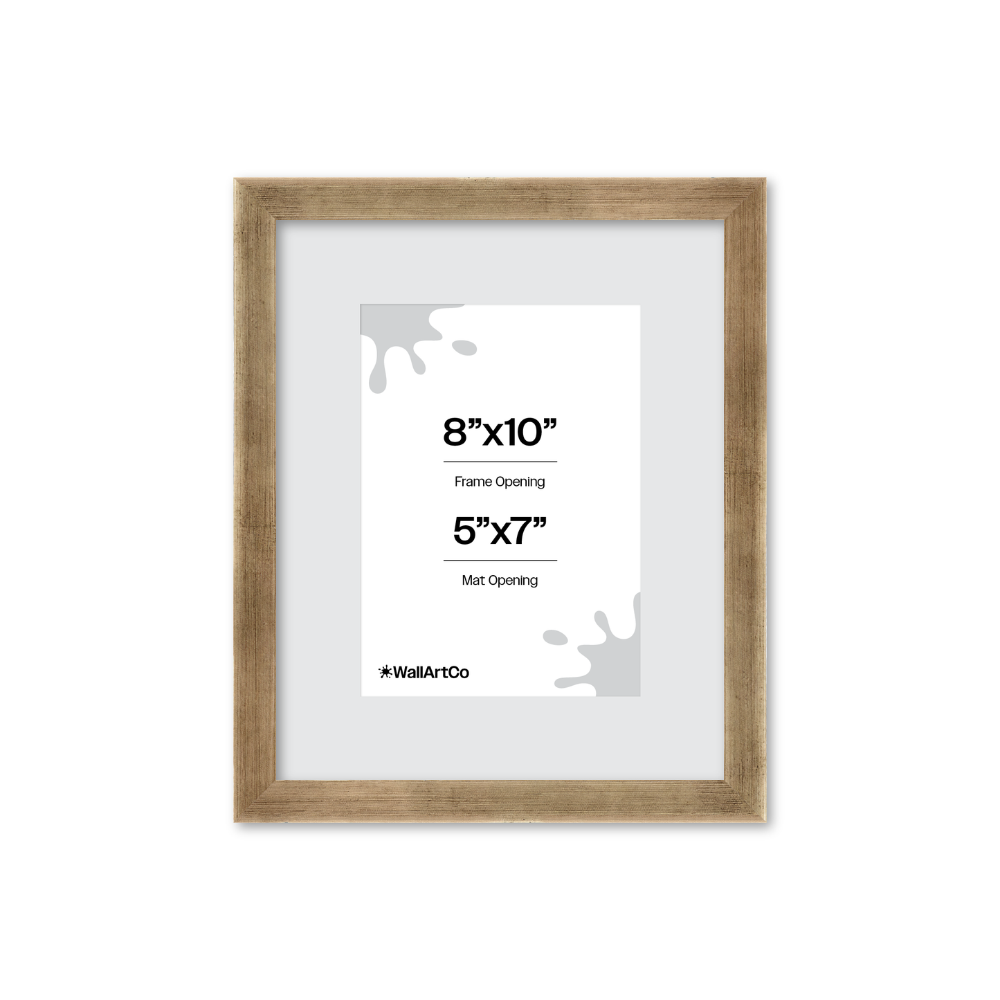 8" x 10" Pale Silver Monaco Wall Frame