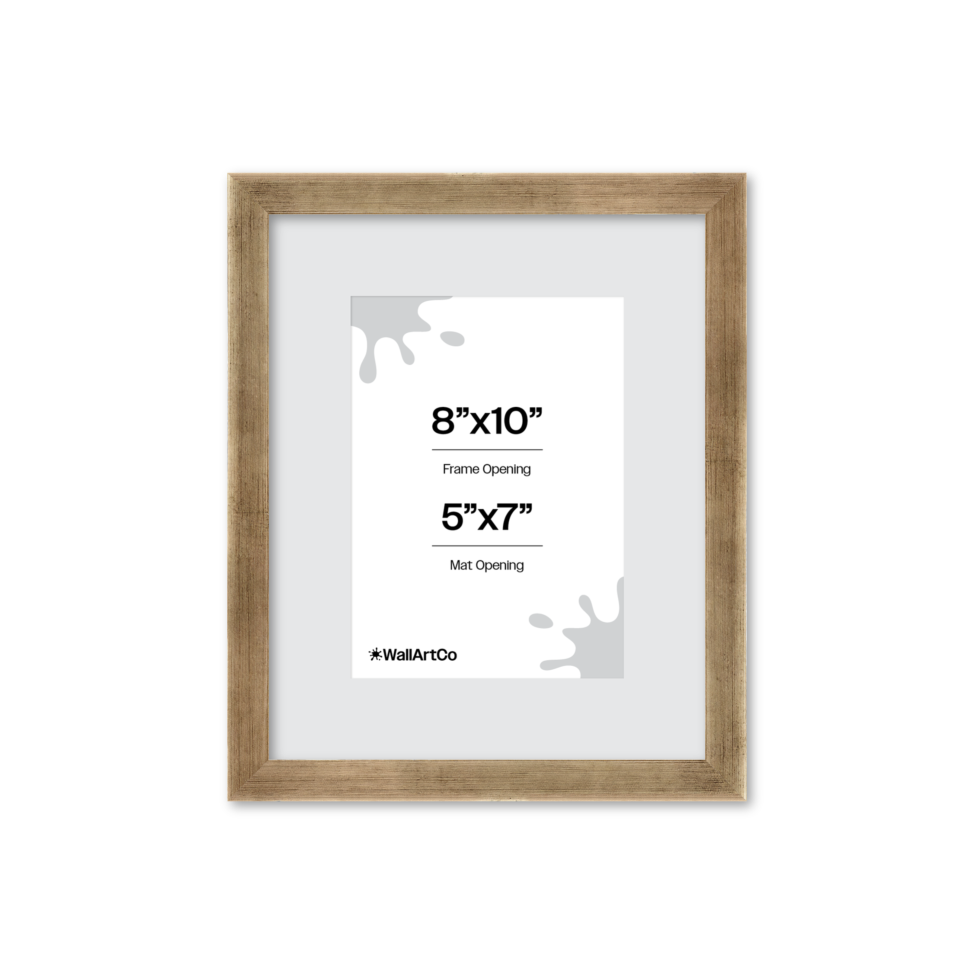8" x 10" Pale Silver Monaco Wall Frame
