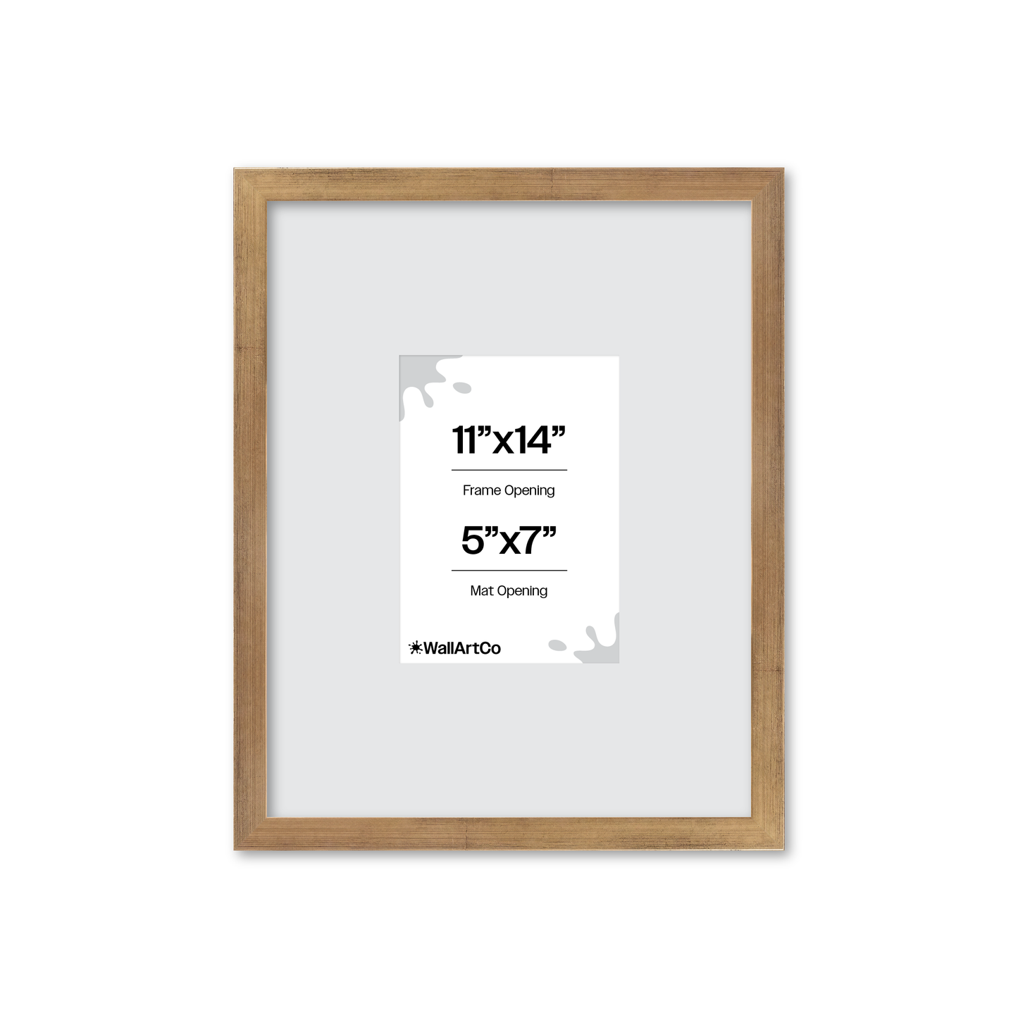 11" x 14" Brushed Gold Monaco Wall Frame