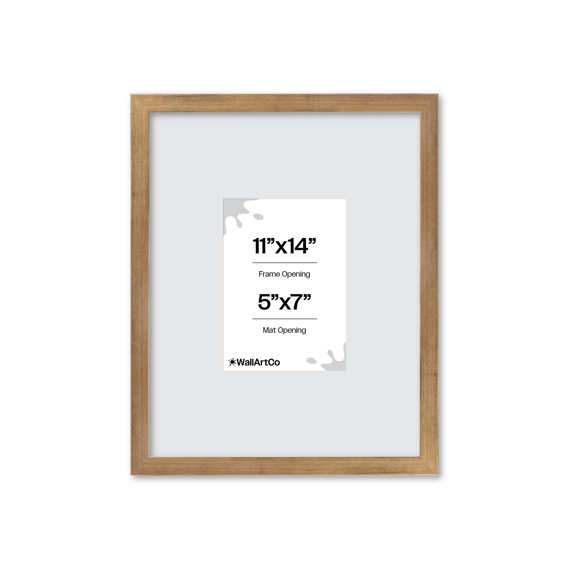 11" x 14" Brushed Gold Monaco Wall Frame