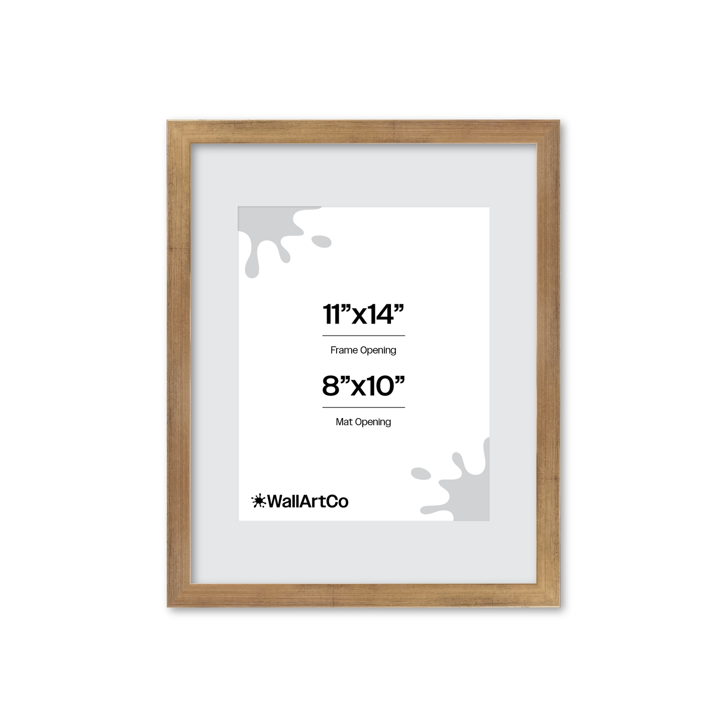 11" x 14" Brushed Gold Monaco Wall Frame