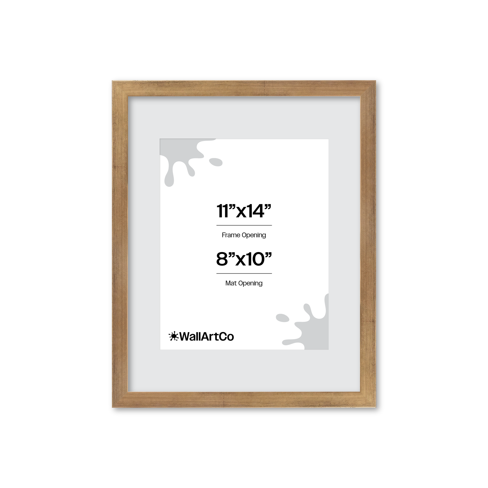 11" x 14" Brushed Gold Monaco Wall Frame