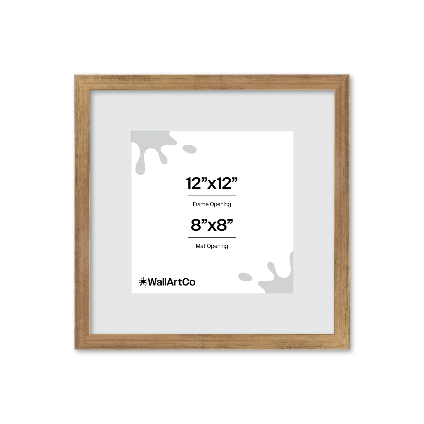 12" x 12" Brushed Gold Monaco Wall Frame