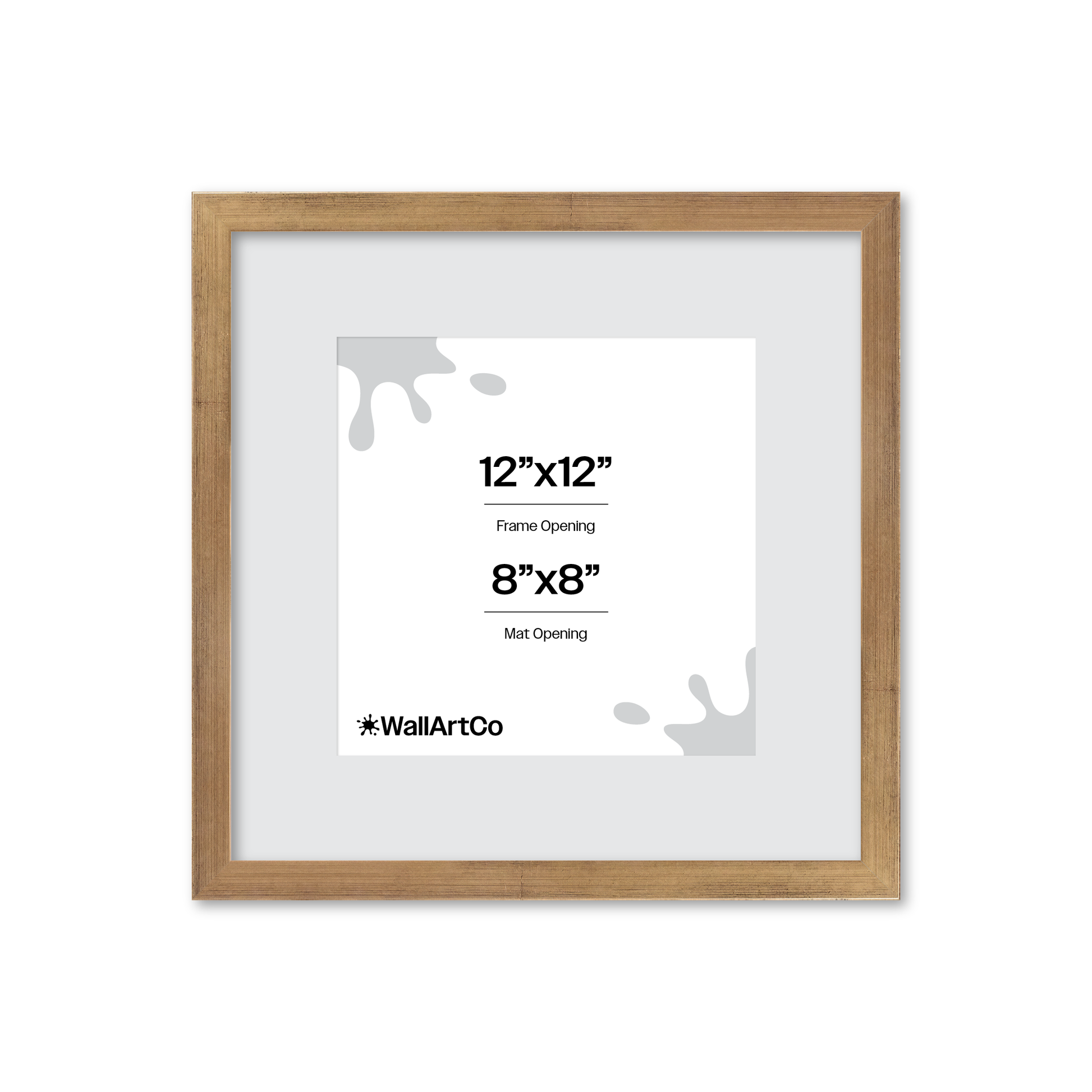 12" x 12" Brushed Gold Monaco Wall Frame