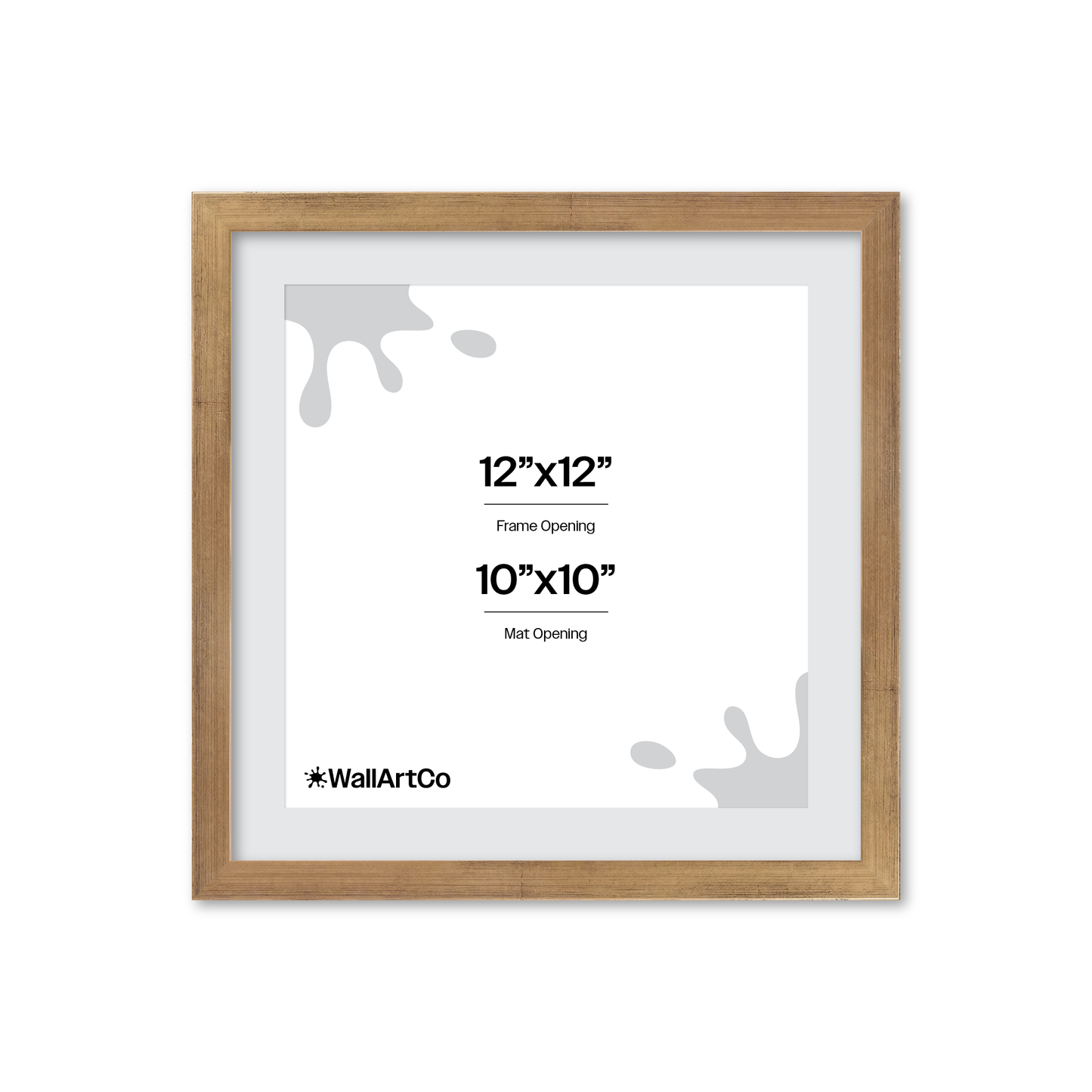 12" x 12" Brushed Gold Monaco Wall Frame