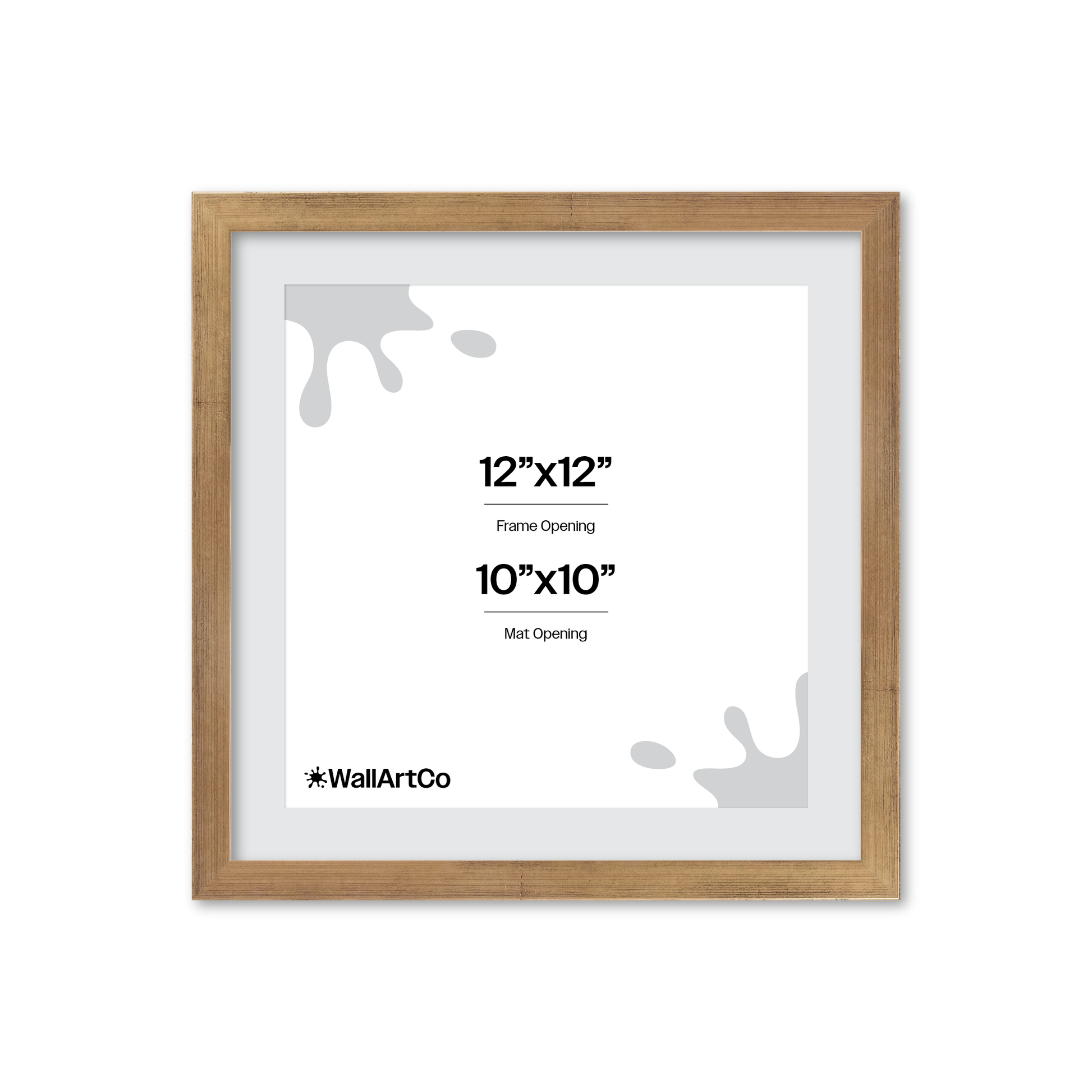 12" x 12" Brushed Gold Monaco Wall Frame